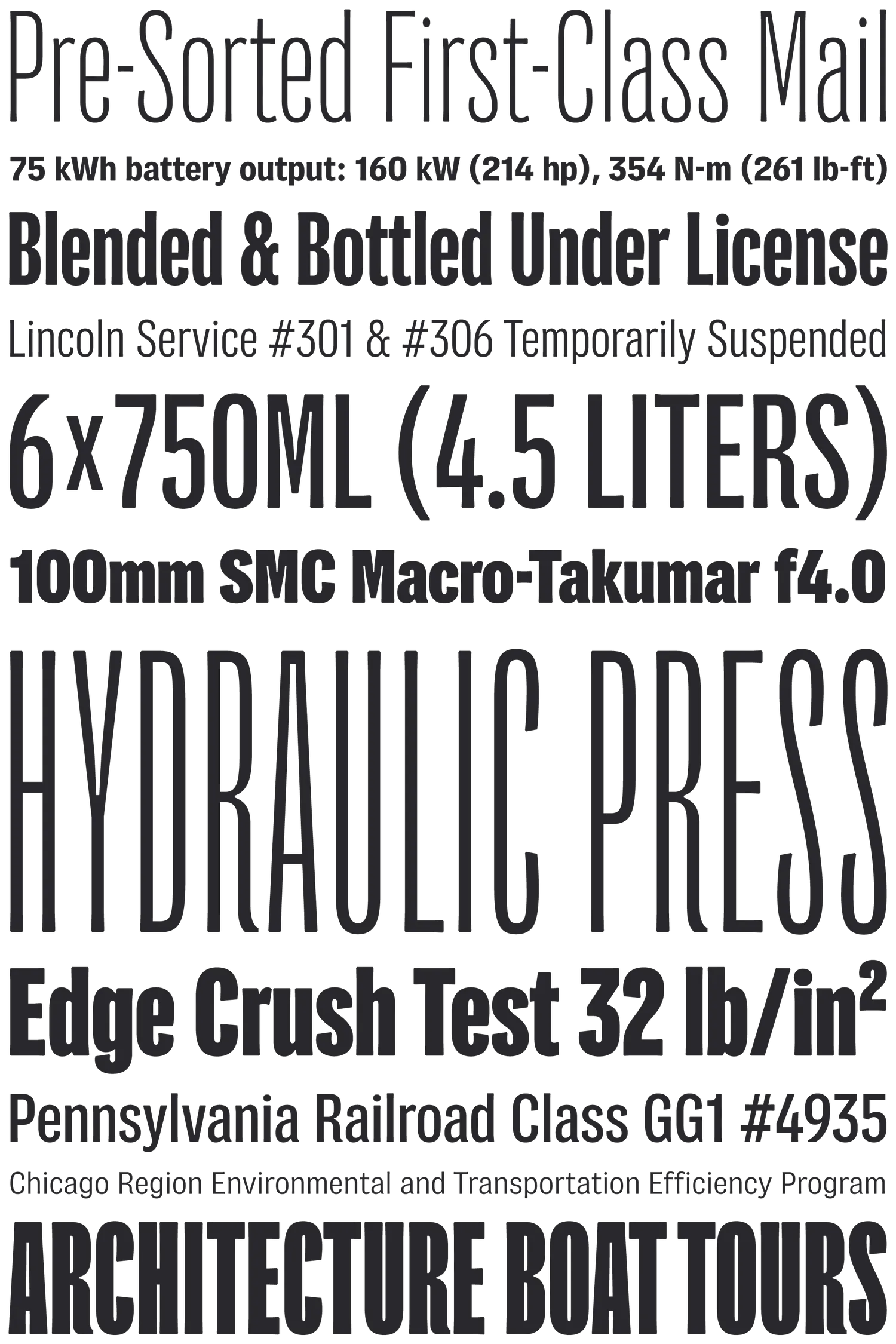 Flexoplex font sample